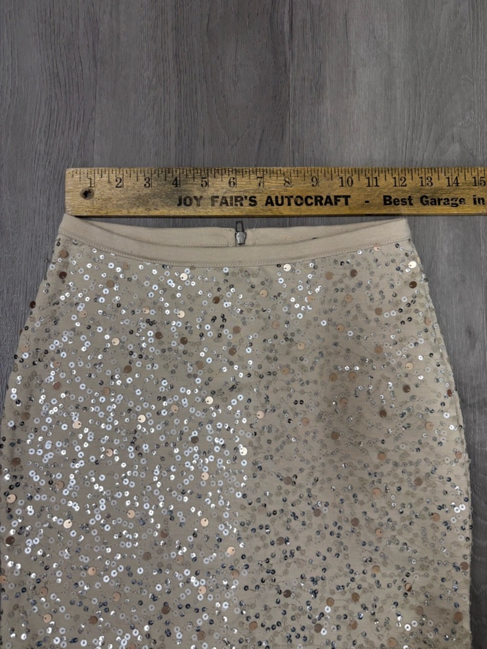 Y2K Party Sequin Mini Skirt Gold Women’s Size XS - Picture 6 of 8